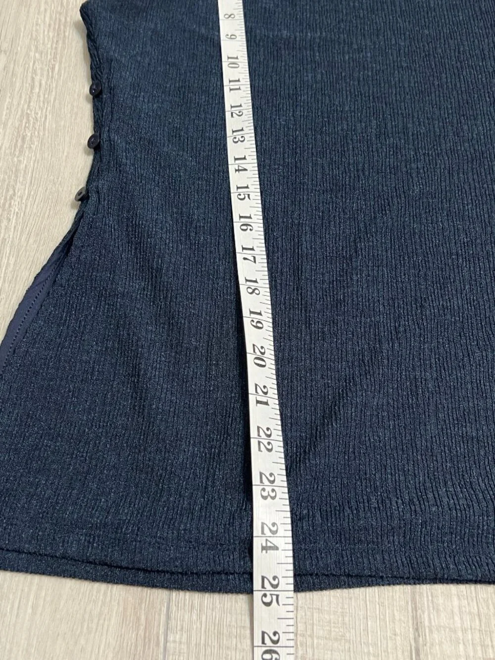 NWT Banana Republic Split Hem Crinkle Tank Top Size M Navy Blue Y2K Quiet Luxury